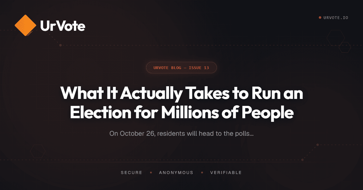 What It Actually Takes to Run an Election for Millions of People