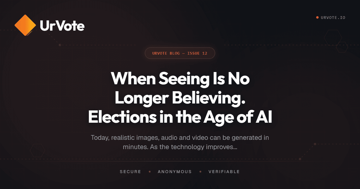 When Seeing Is No Longer Believing: Elections in the Age of AI
