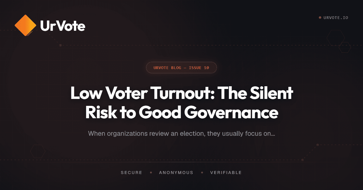 Low Voter Turnout: The Silent Risk to Good Governance
